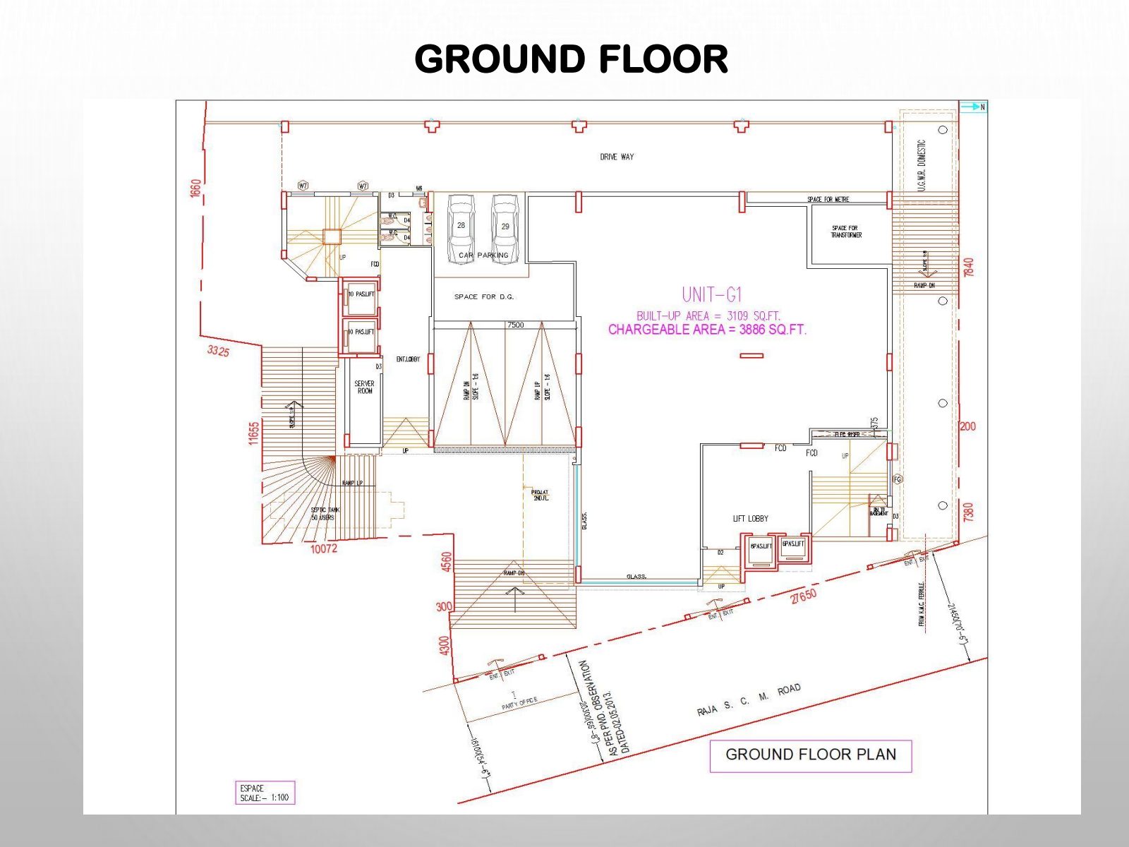 Renaissance — Ground floor plan — retail / showroom